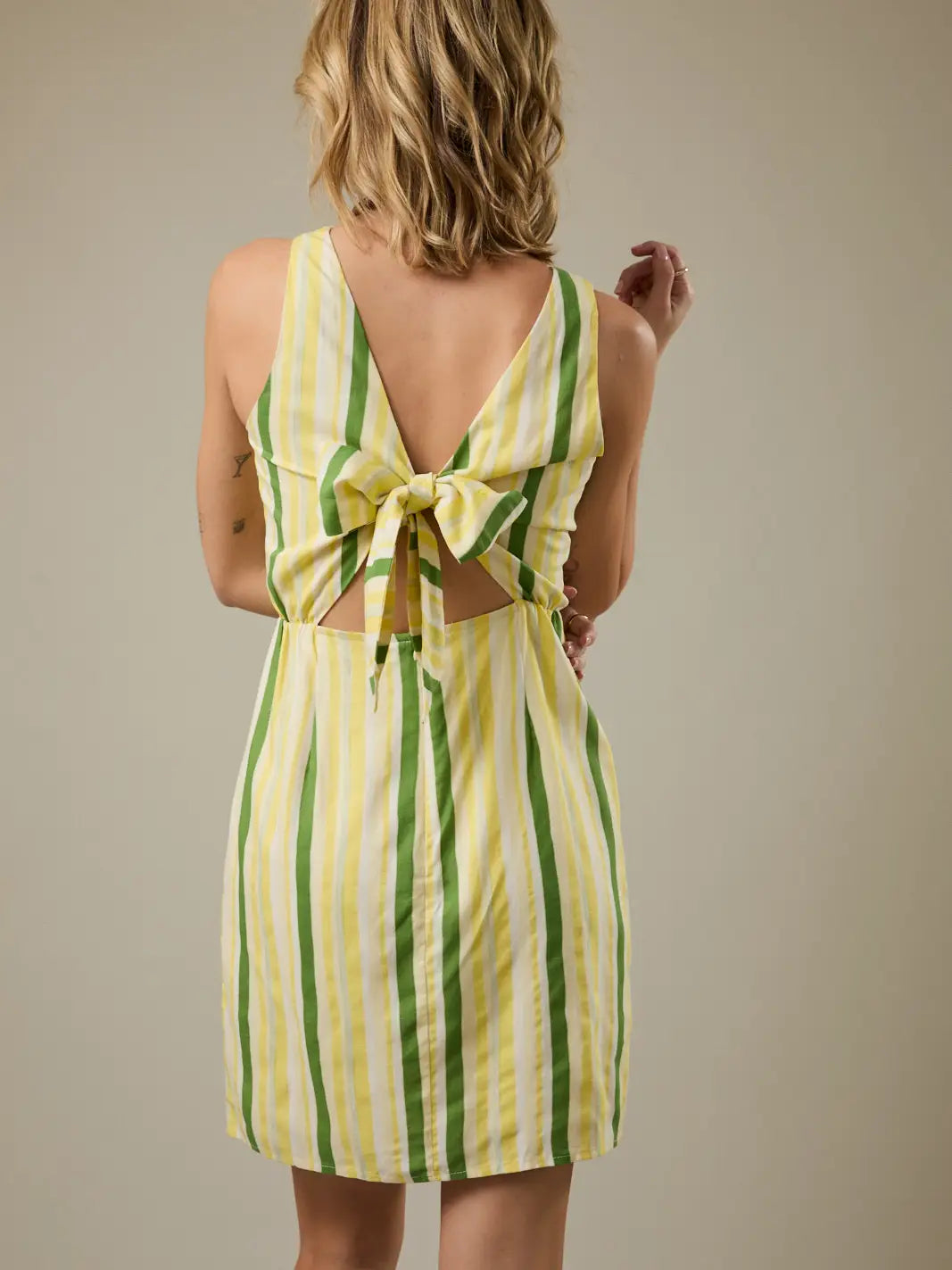 Lemon Stripe Mini Dress