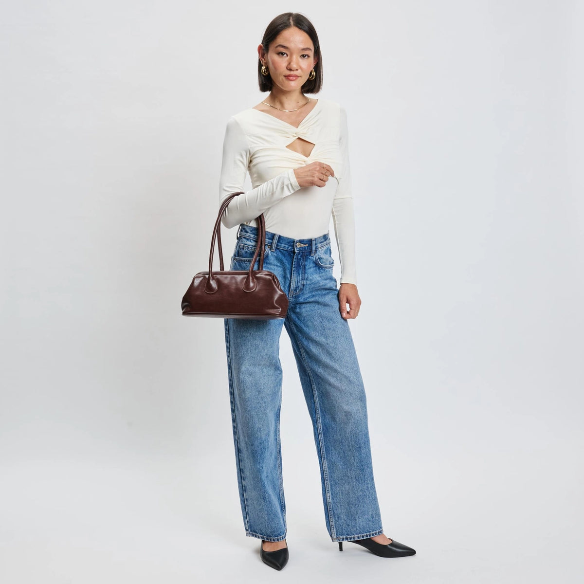 Nina Shoulder Bag - Chocolate