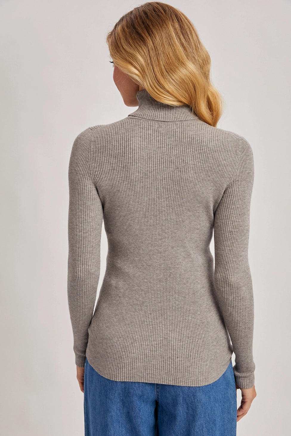 Essential Rib Turtle Neck Pullover