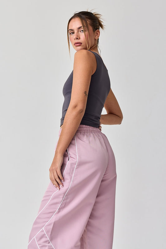 Ayla Contrast Piping Pants