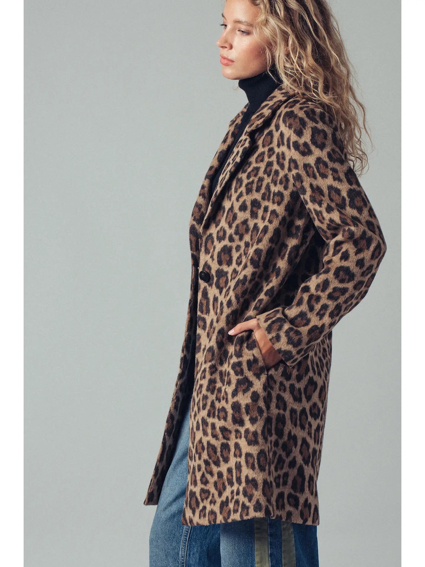 Leopard Print Oversized Statement Coat