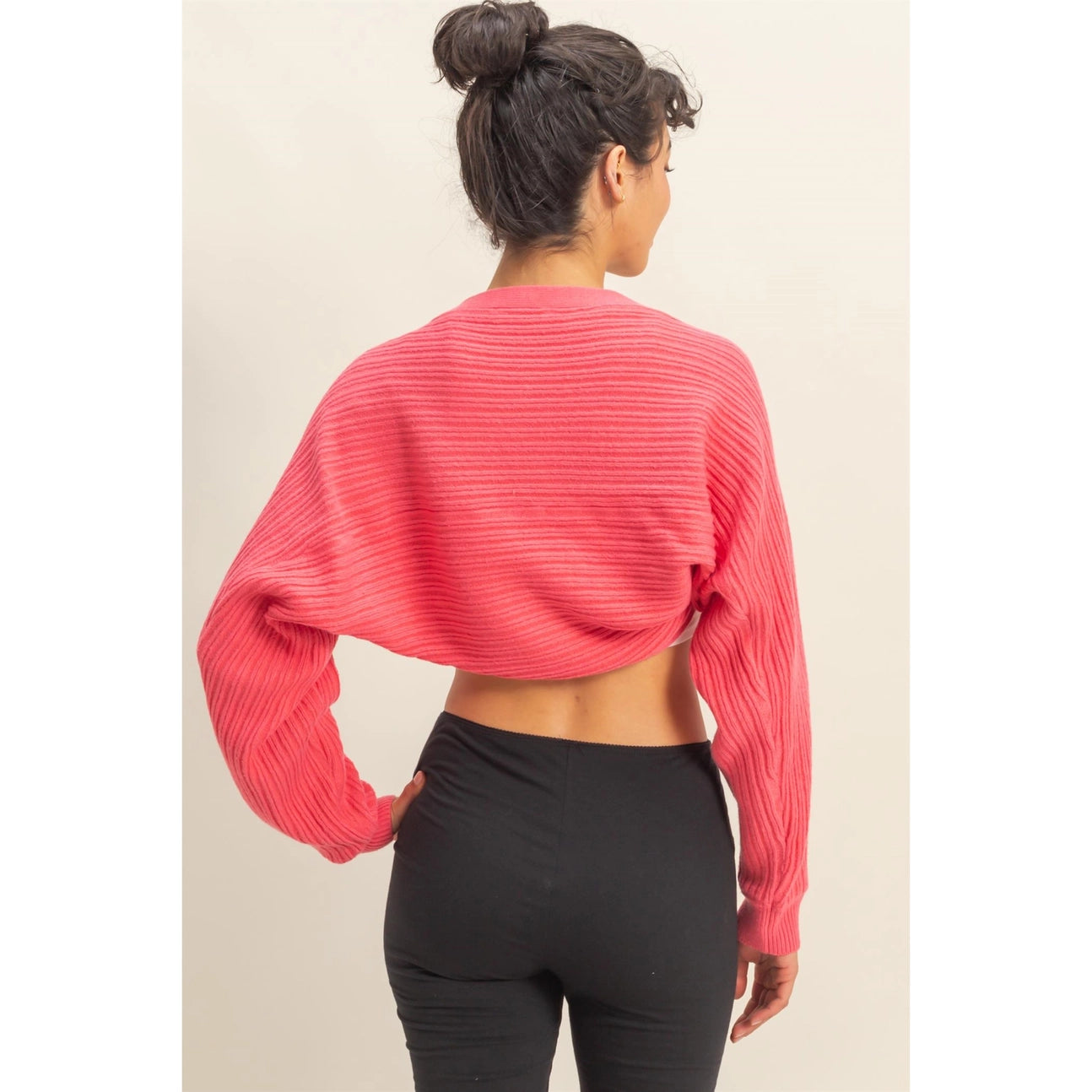 Taffy Pink Shrug Sweater