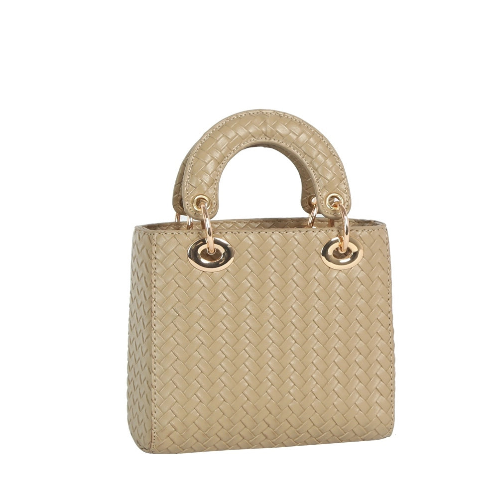 Woven Ring Mini Bag - Taupe