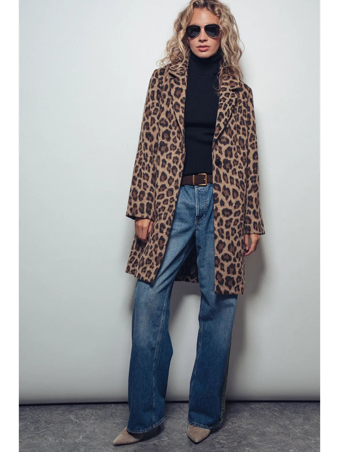 Leopard Print Oversized Statement Coat