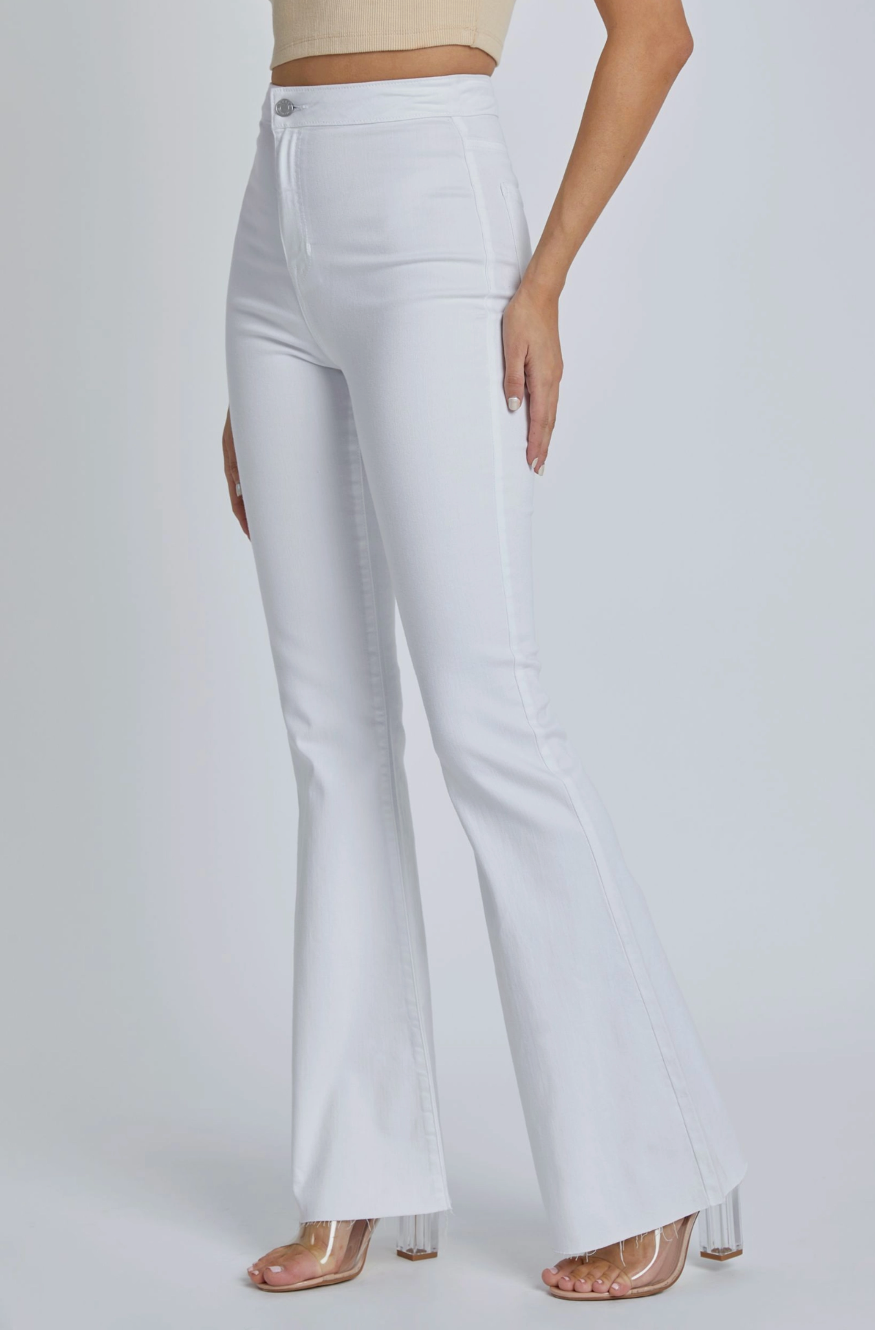 Super Flare White Jean