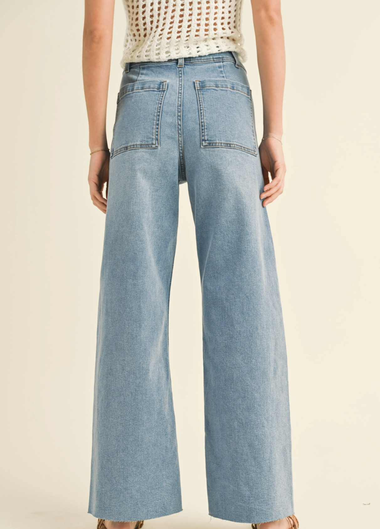 Wide Leg Denim Pants