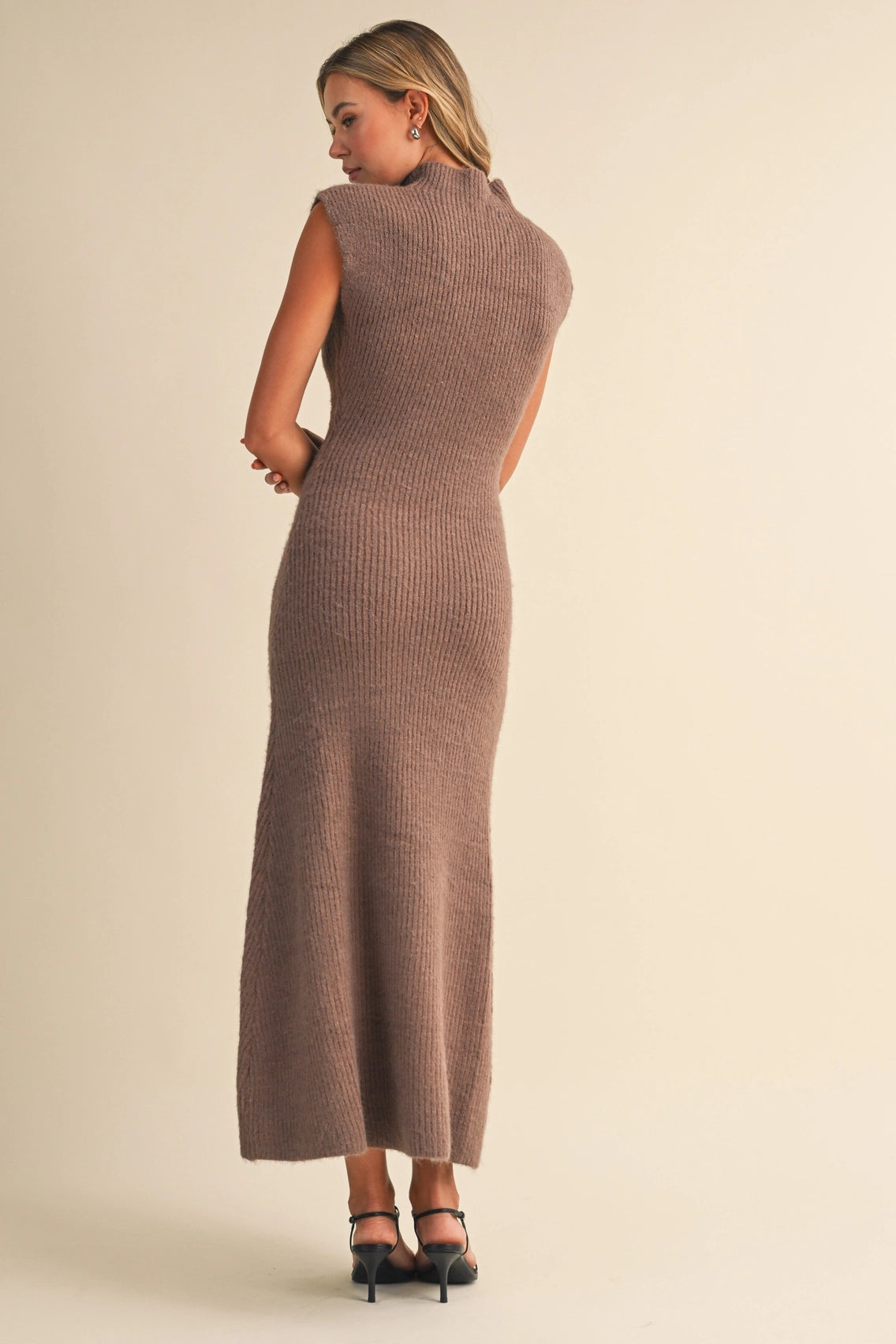 Mocha Turtleneck Sweater Dress