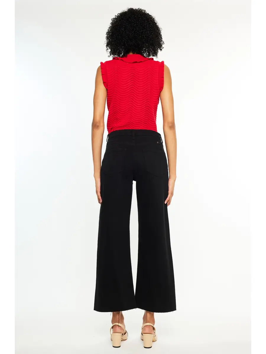 Layla High Rise Crop Wide Leg Jeans