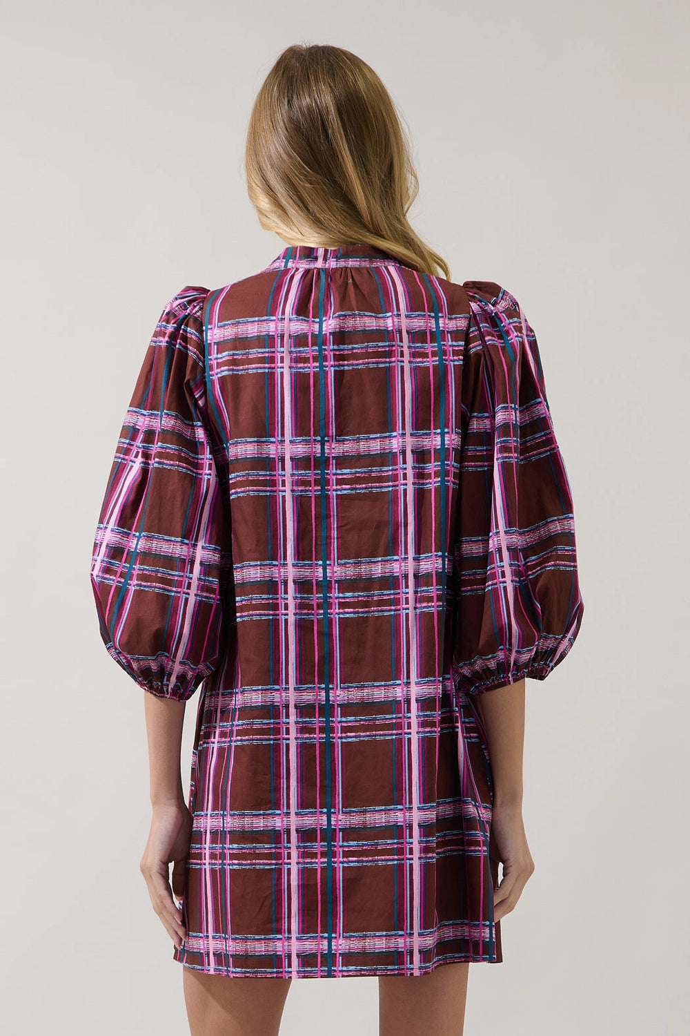Victoria Shift Dress Plaid