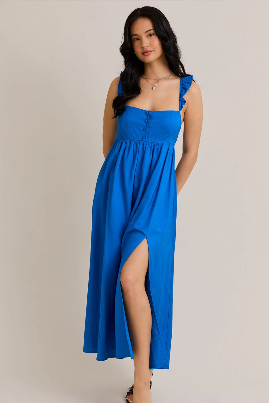 Casandra Ruffled Midi Dress