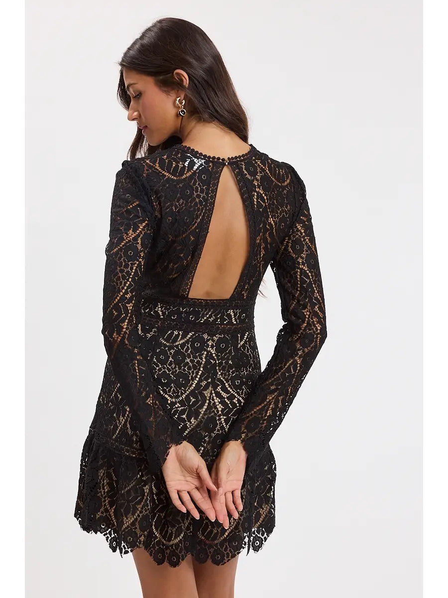 Brooks Long Sleeve Embroidered Dress