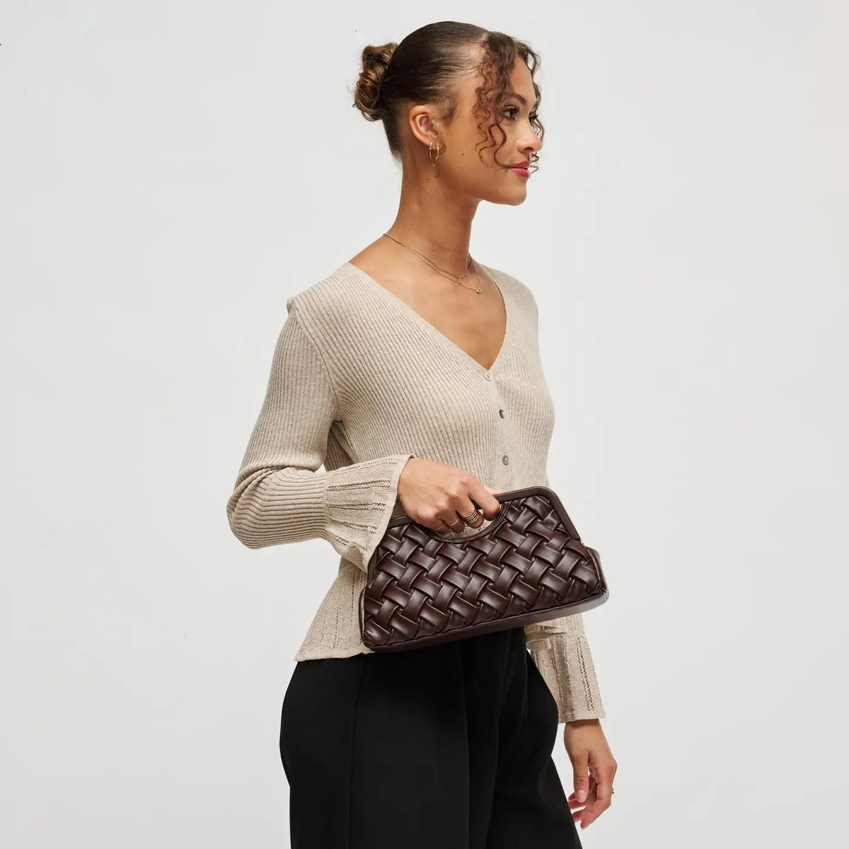 Alouette Clutch - Chocolate