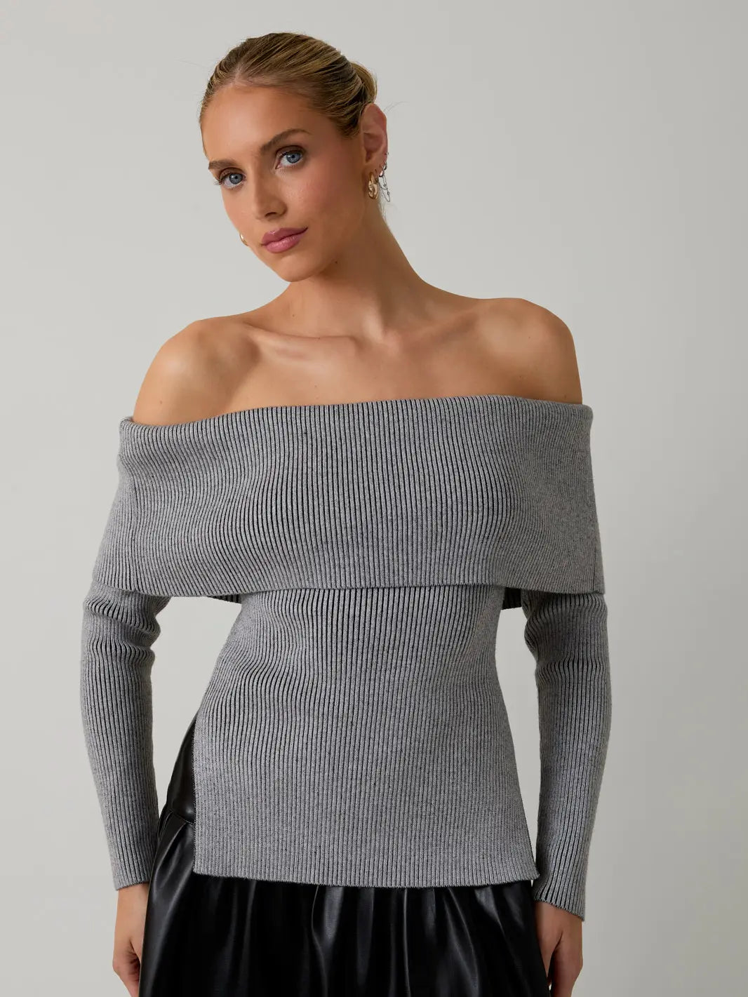 Emma Off The Shoulder Ribbed Top