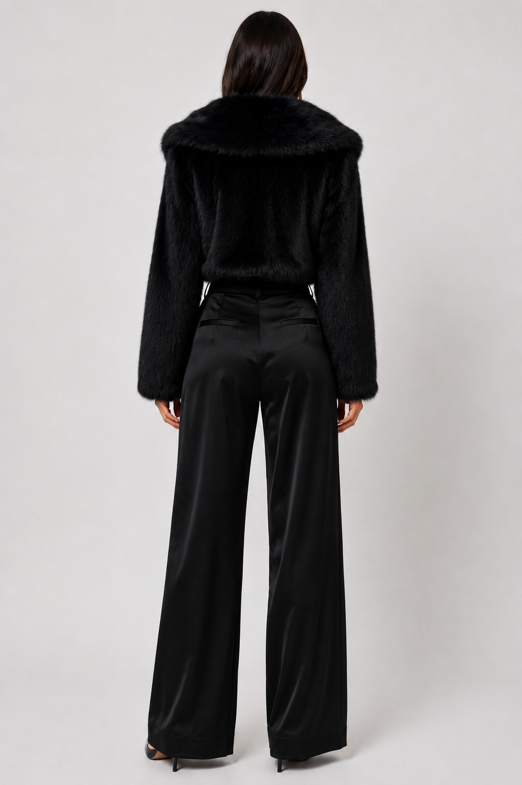Bianca Fur Jacket - MIdnight