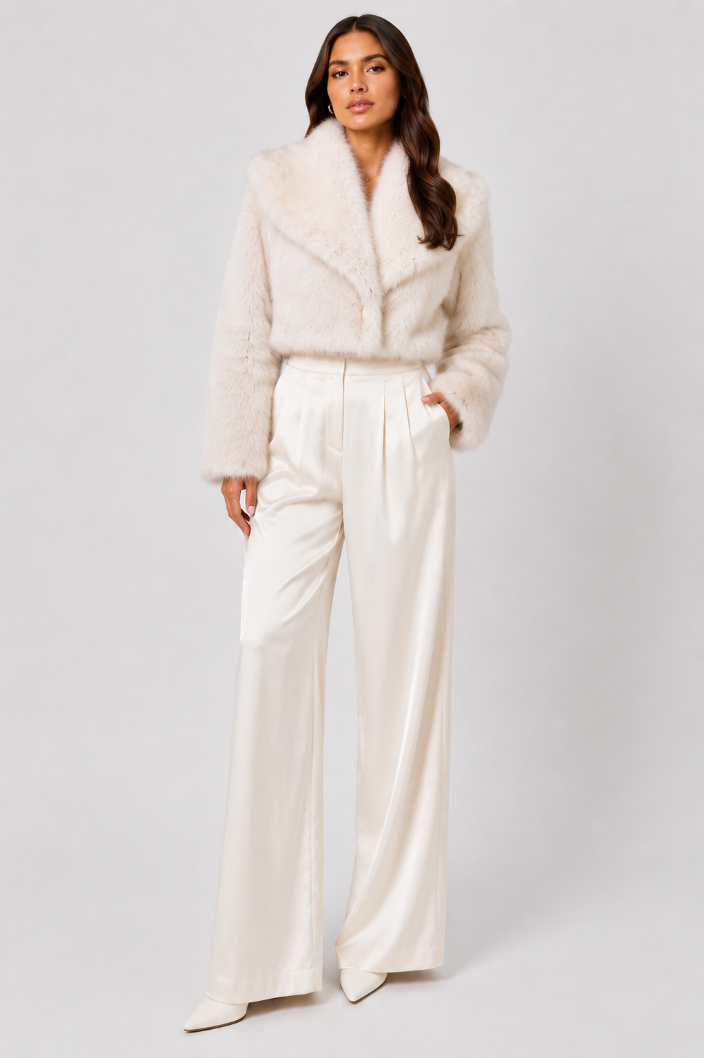 Bianca Fur Jacket - Ivory