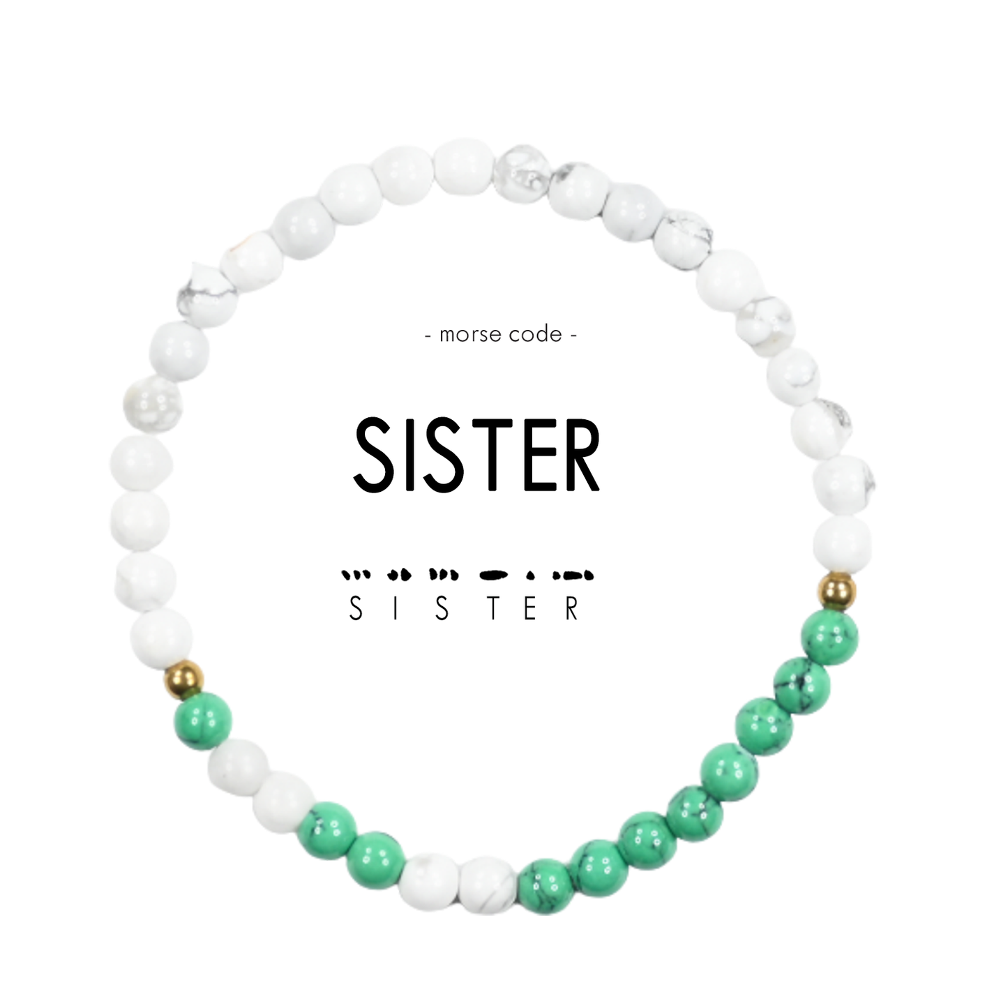 Morse Code Bracelet | SISTER: Lapis & Howlite