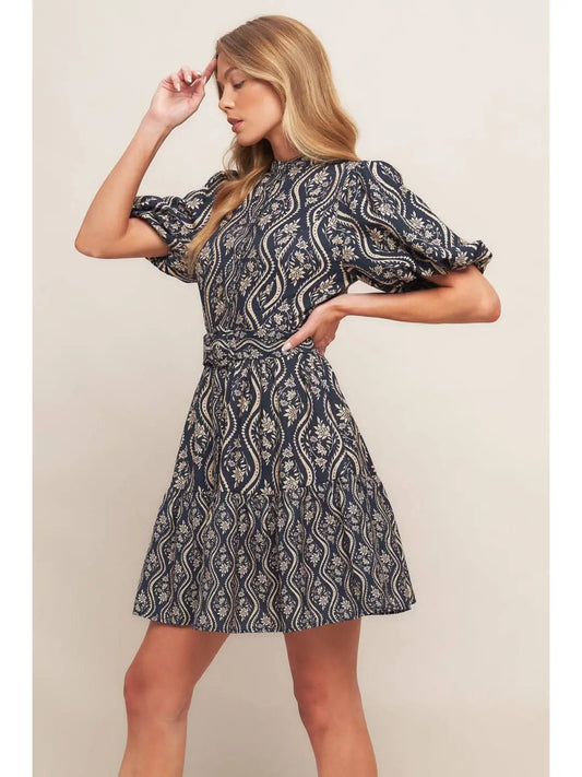 Naomi Printed Woven Dress