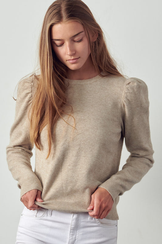 Classic Crew Neckline Pullover - Oatmeal