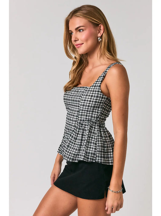 Square Neck Peplum Top