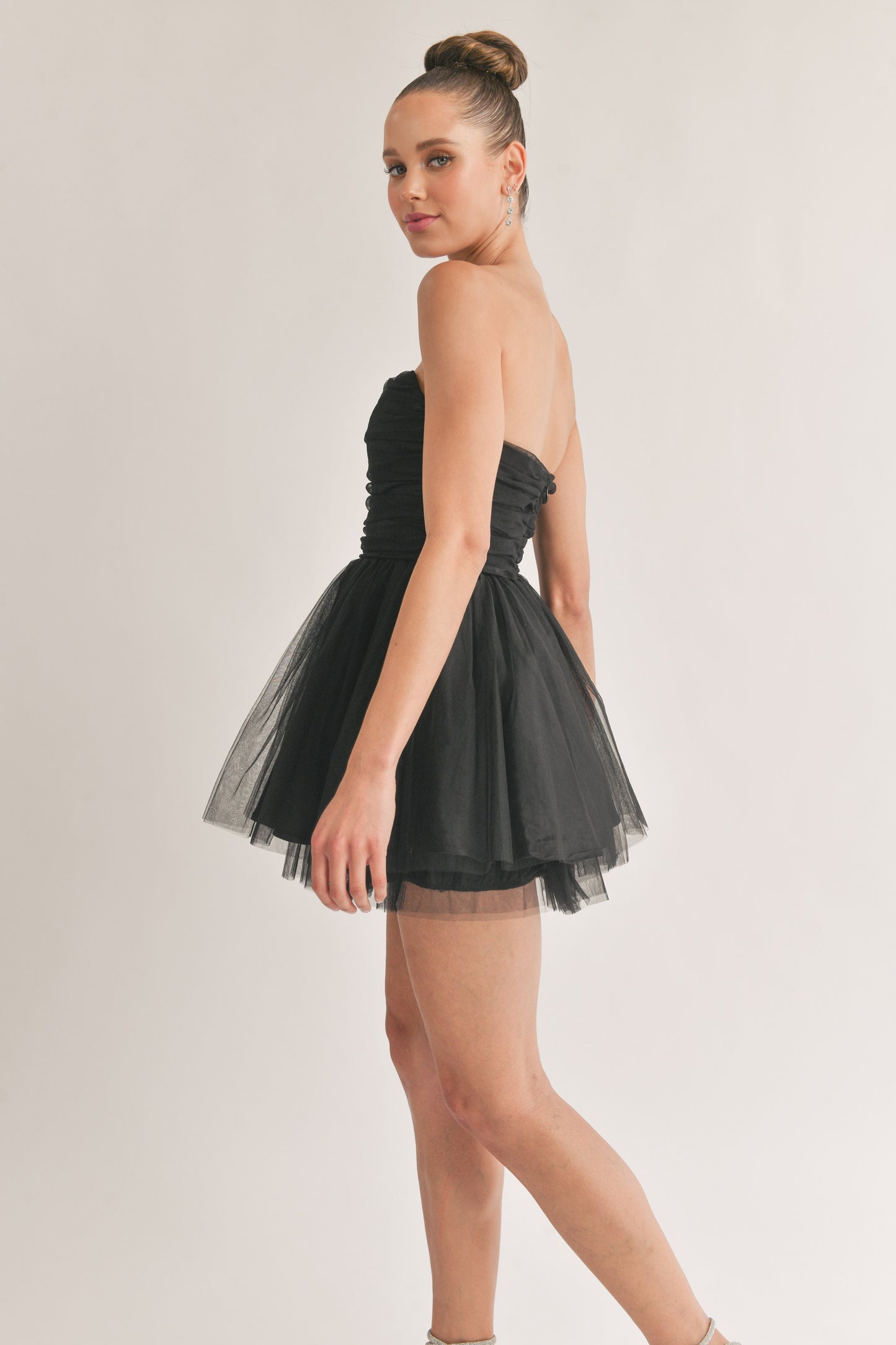 Ayla Tube Layered Tulle Mini Dress