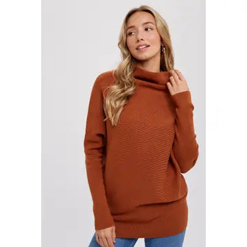 Dolman Slouch Pullover - Rust