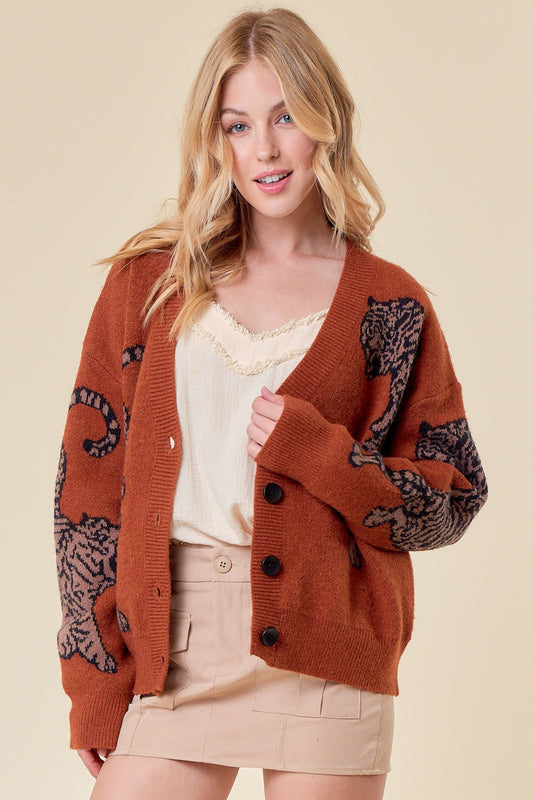 Tiger Cardigan Sweater