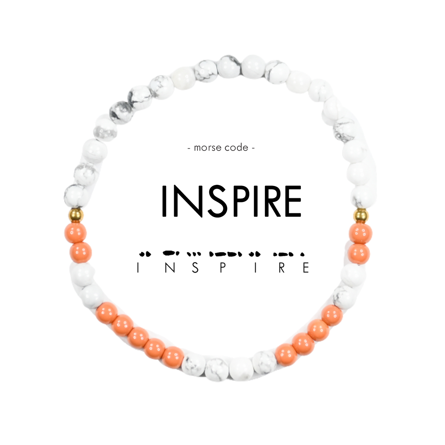 Morse Code Bracelet | INSPIRE: Lapis & Marble