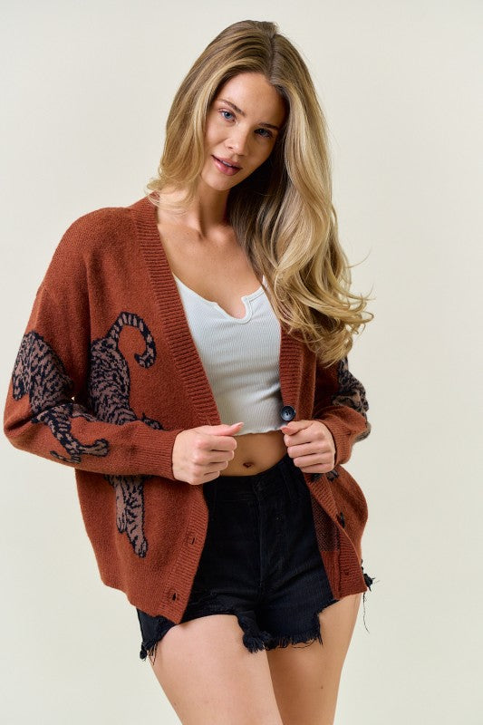 Tiger Sweater Cardigan
