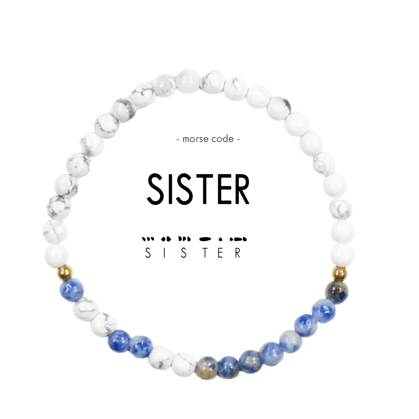 Morse Code Bracelet | SISTER: Lapis & Howlite