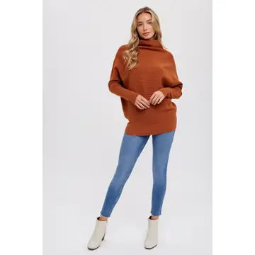 Dolman Slouch Pullover - Rust