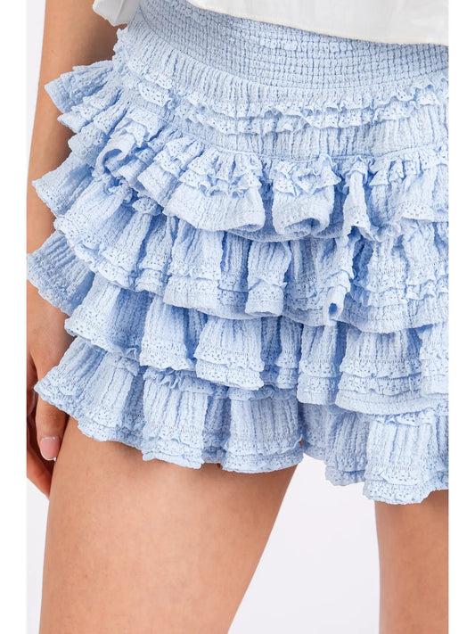 Moxie Ruffle Skort - Blue