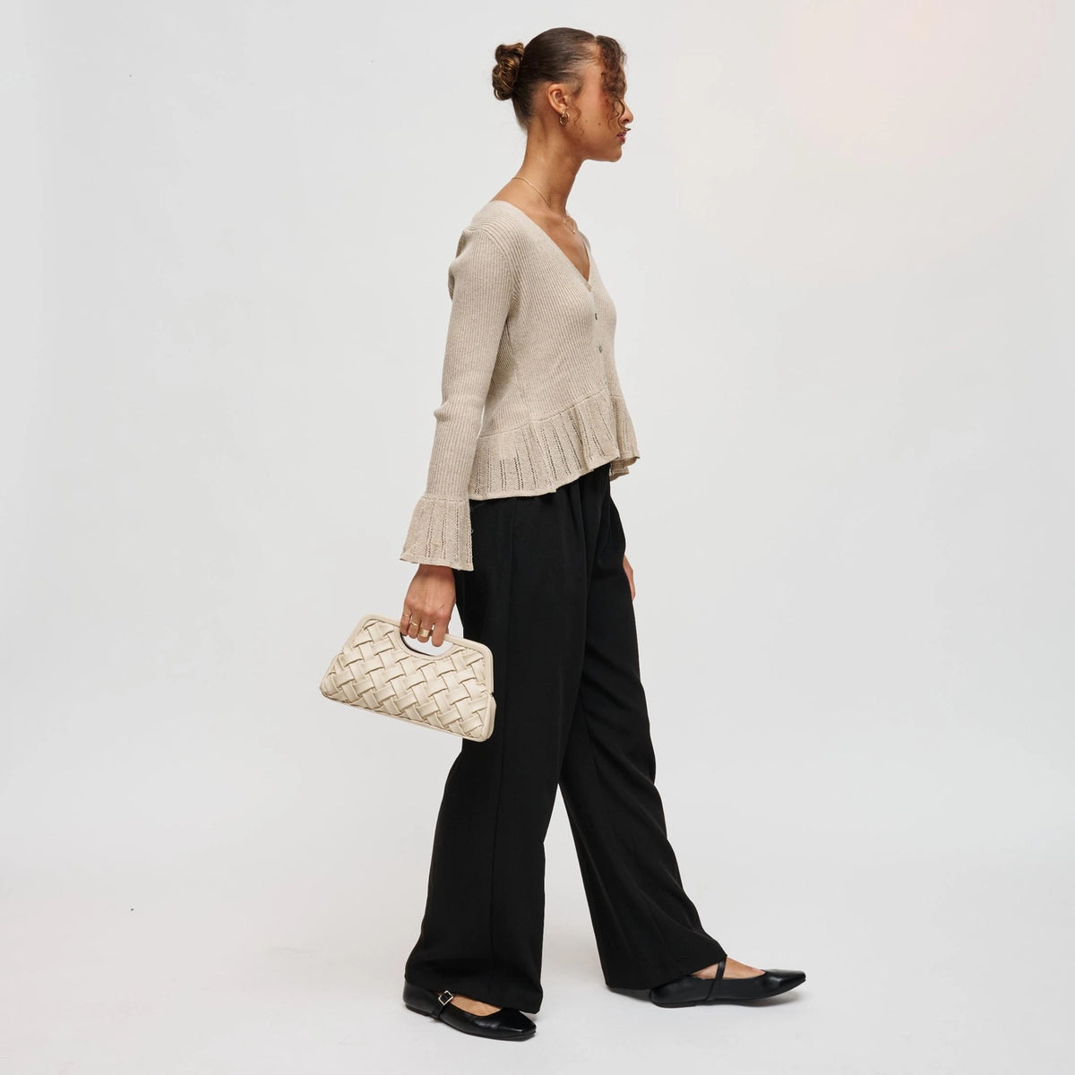 Alouette Clutch - Cream