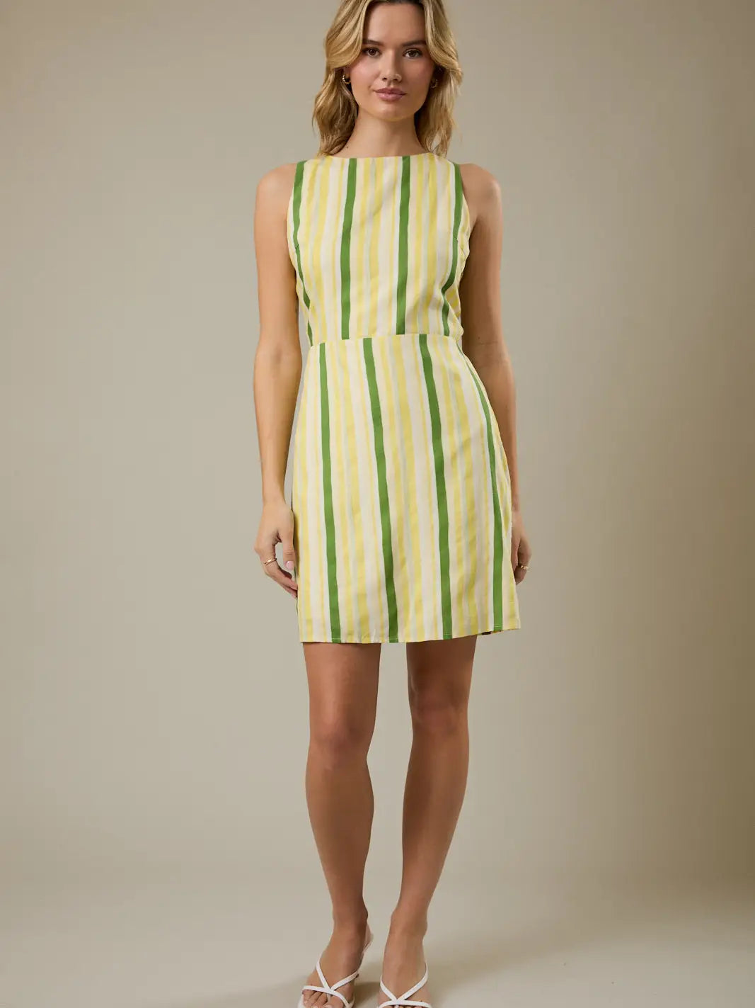 Lemon Stripe Mini Dress