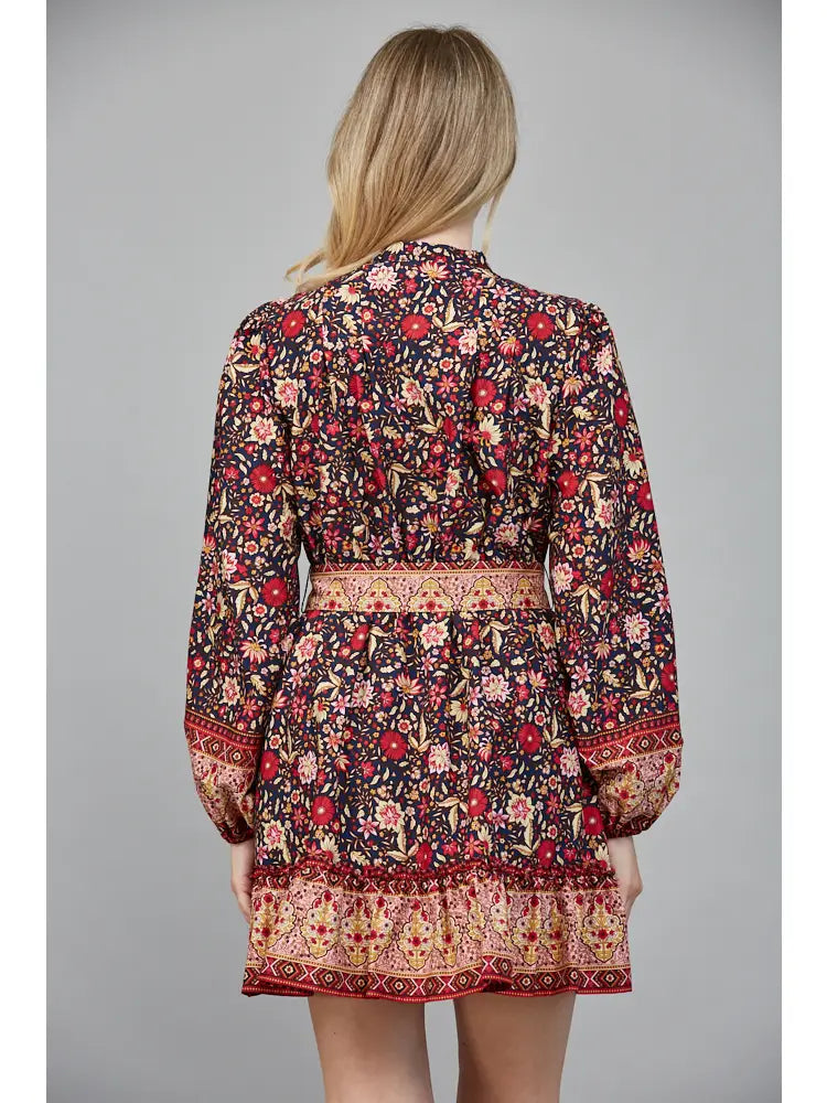 Multicolor Romantic Mini Dress