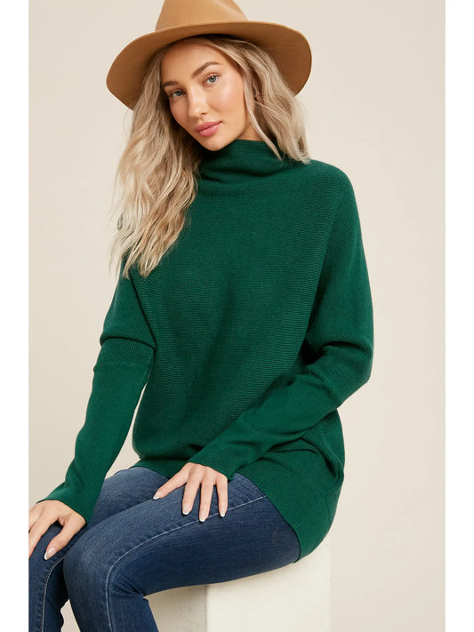 Dolman Slouch Pullover - Green