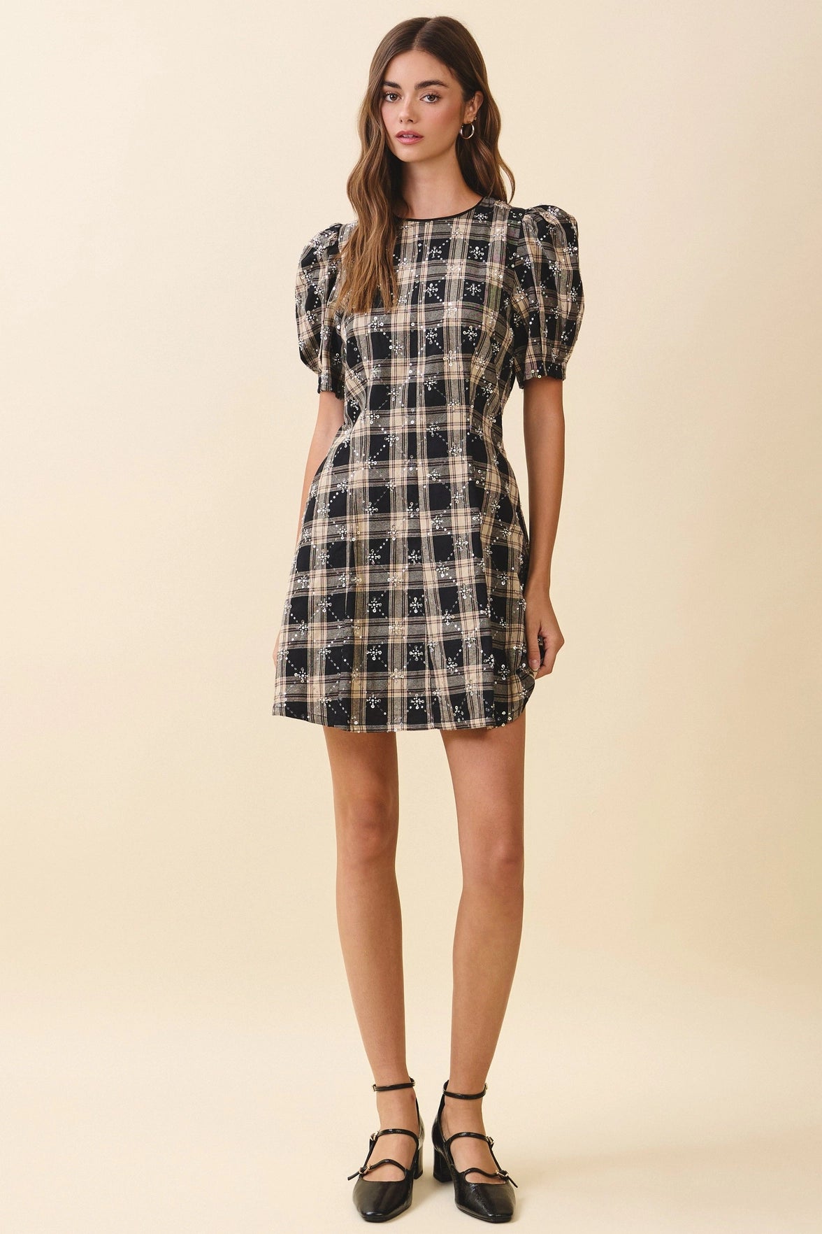 Evelyn Plaid Holiday Dress