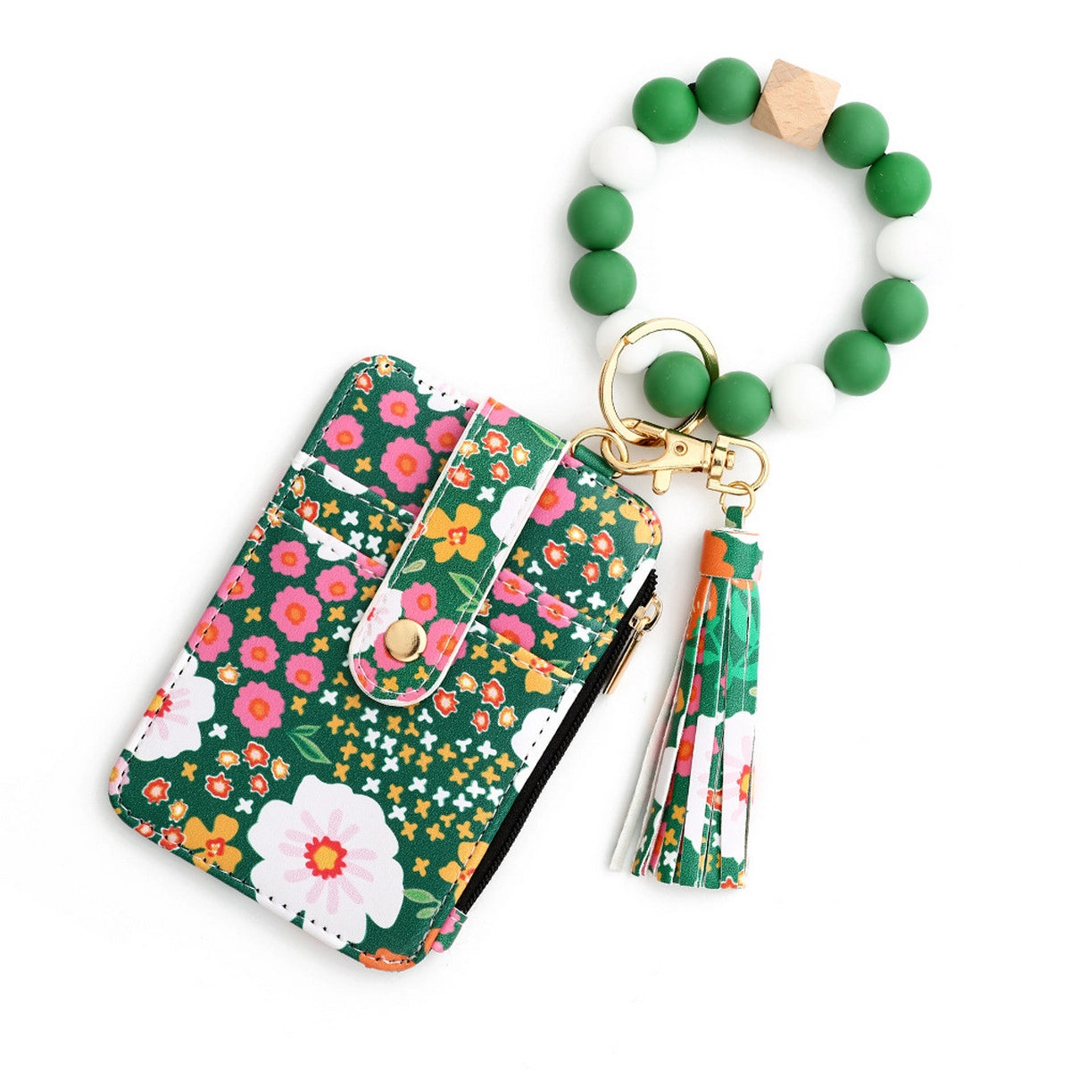 New Arrival Bracelet Floral KEYCHAIN- Green