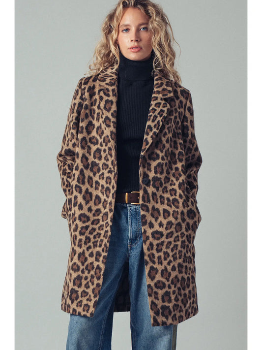 Leopard Print Oversized Statement Coat