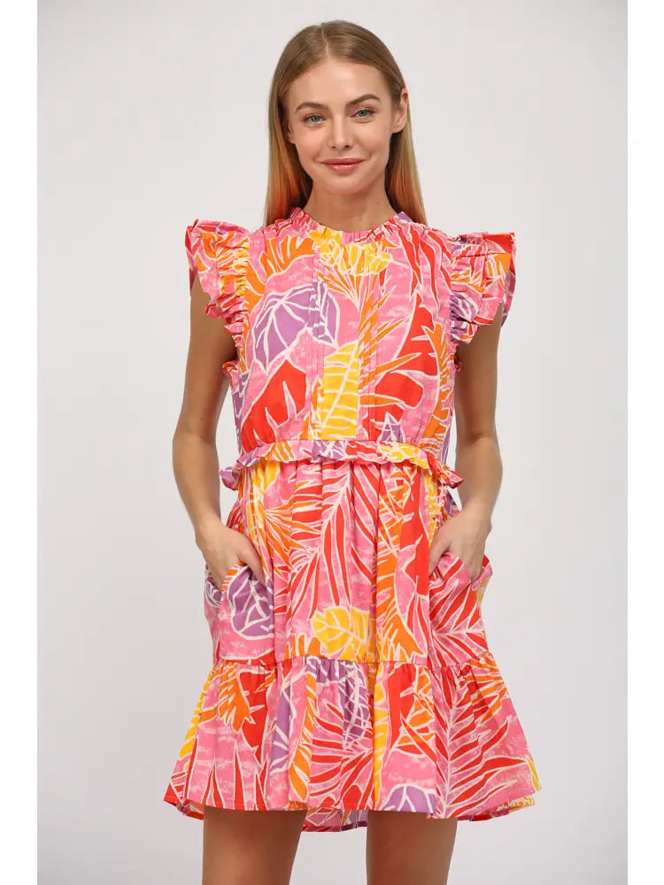 Gigi Tropical Print Dress