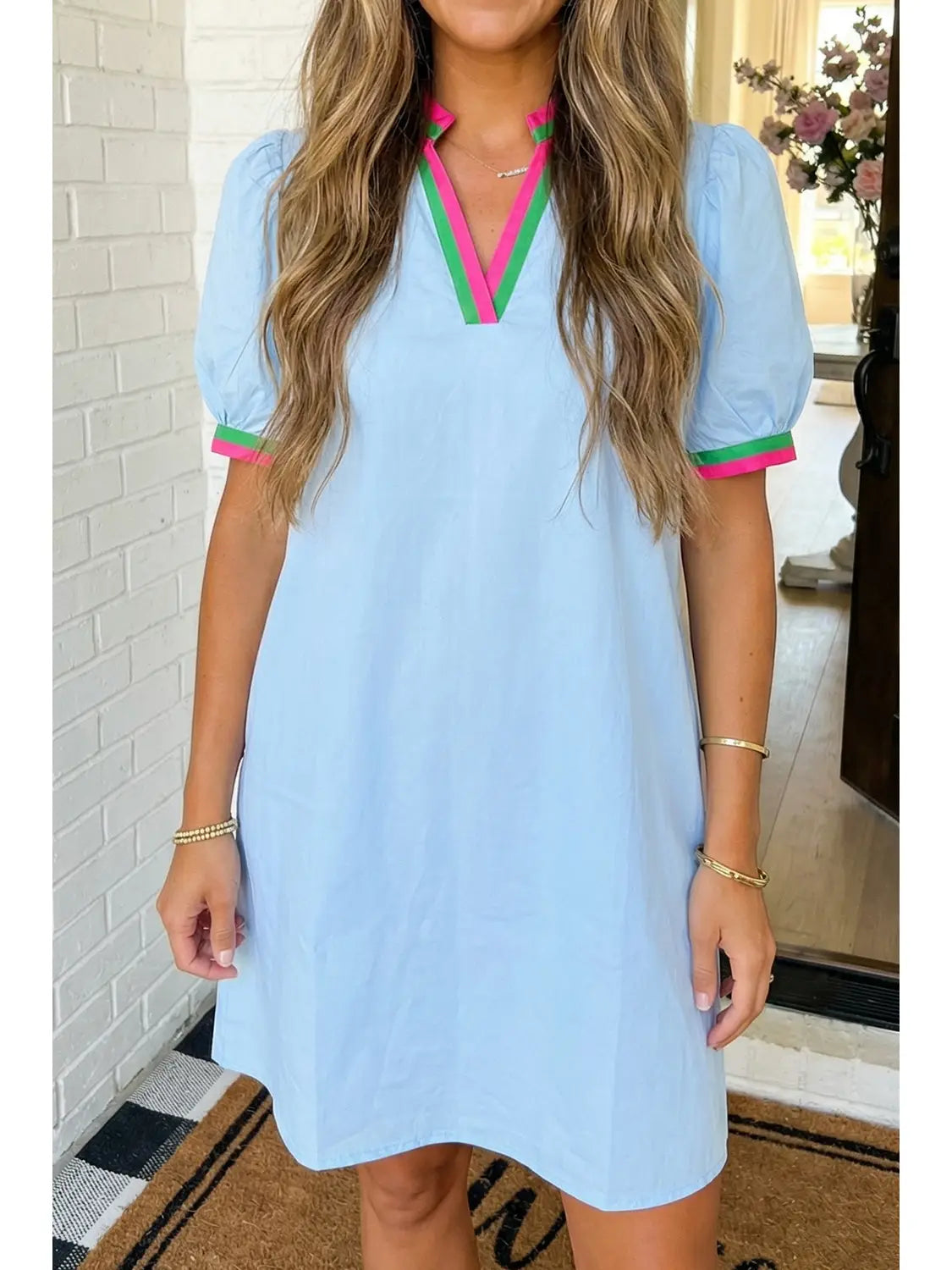 Olivia Puff Sleeve Mini Dress