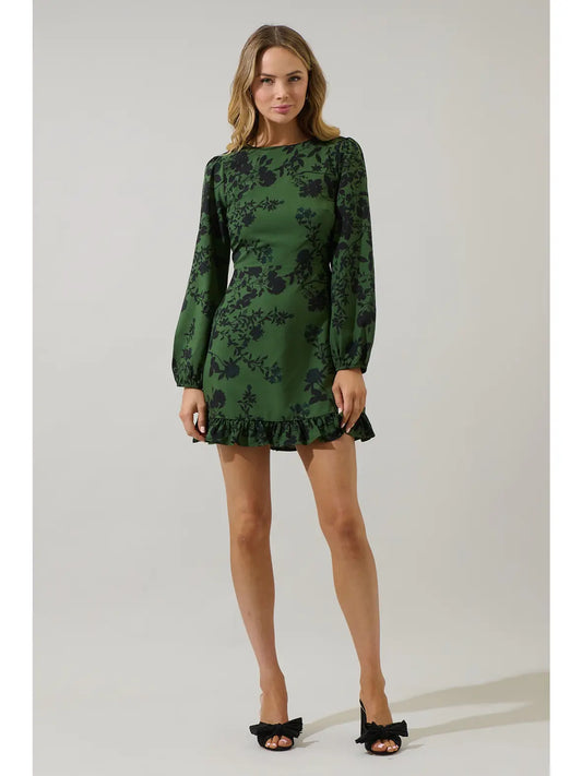 Floral Ruffle Mini Dress