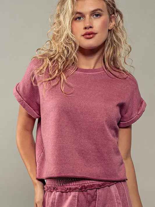 Classic Mineral Wash Cropped Tee