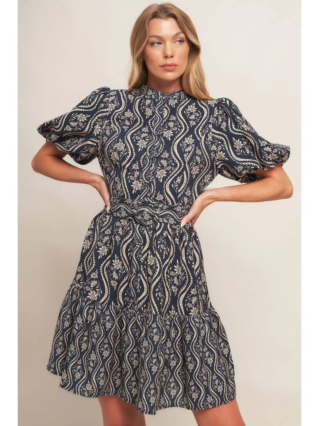 Naomi Printed Woven Dress