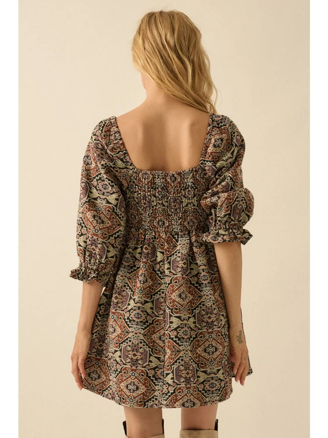 Mia Tapestry Babydoll Dress