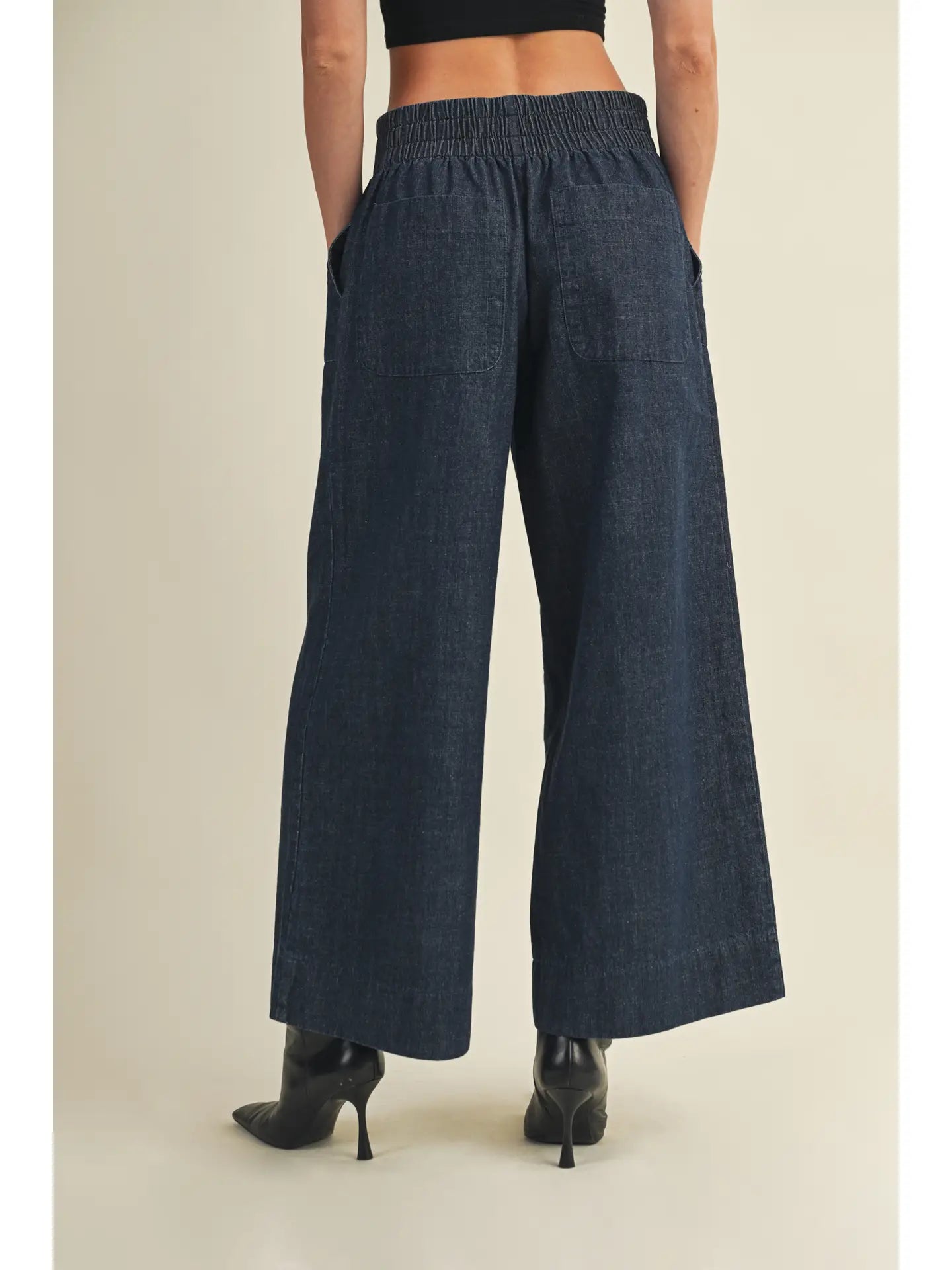 Colette High-Rise Wide-Leg Denim Pants