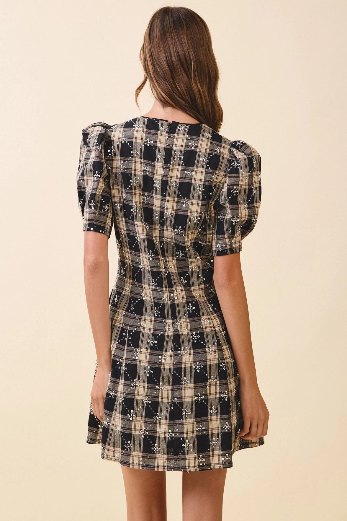 Evelyn Plaid Holiday Dress