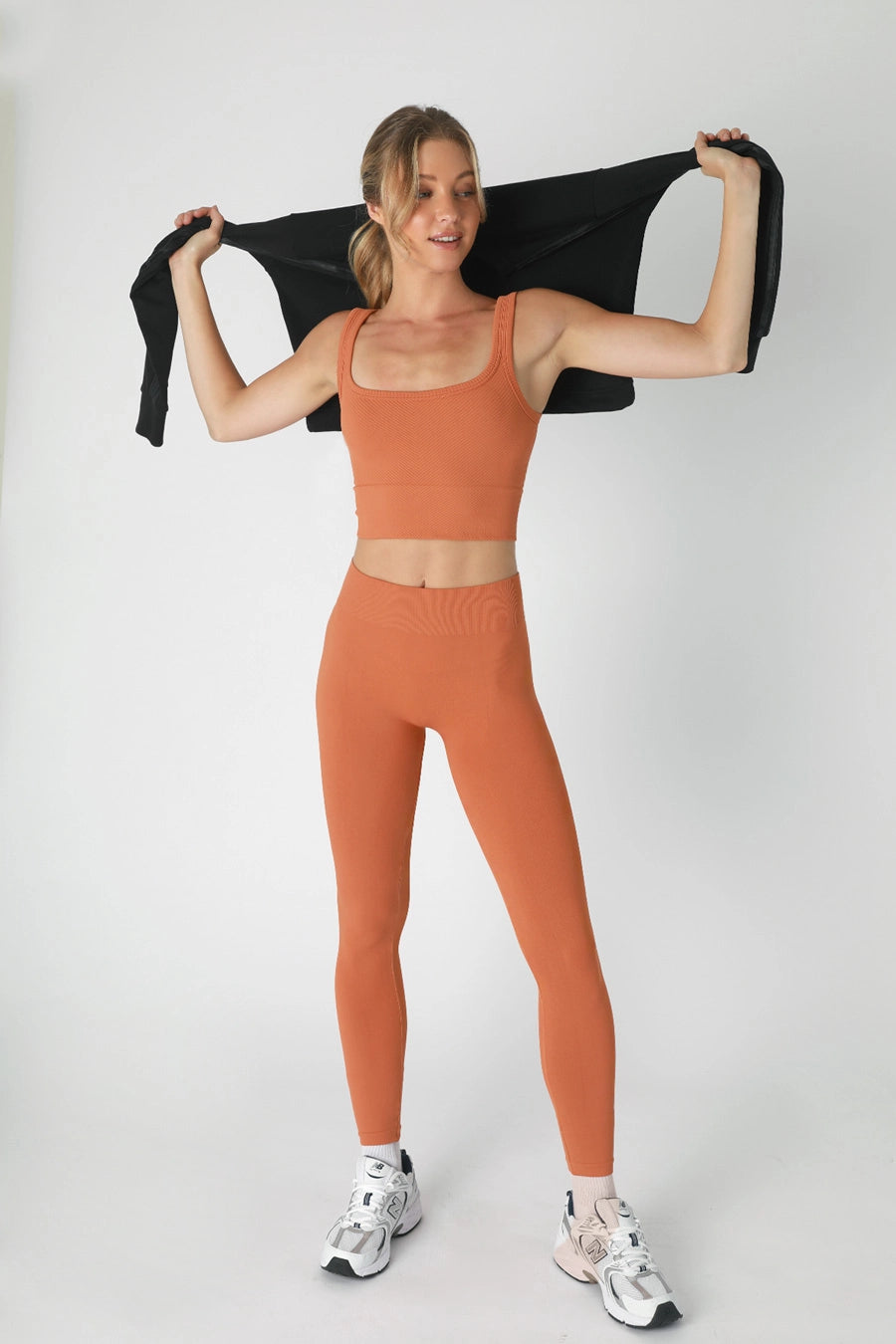 Chevron Ribbed Crop Top -Sunburn