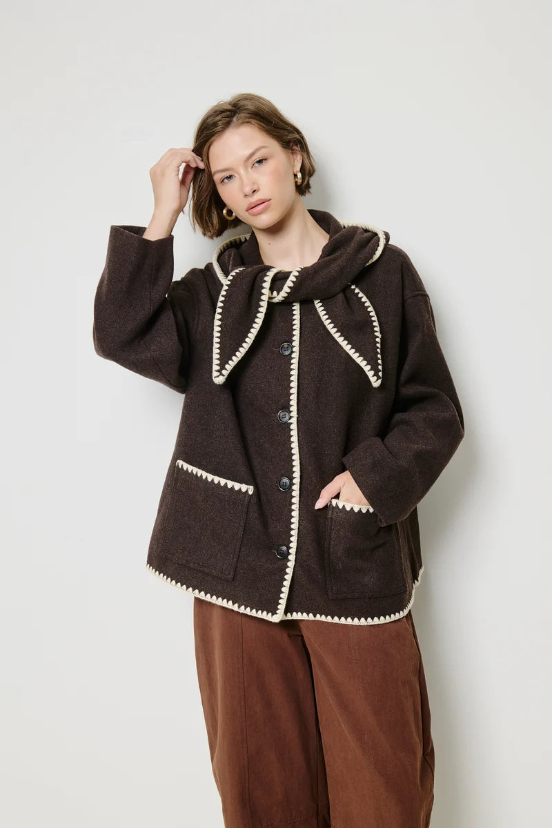 Marlow Whipstitch Scarf Jacket