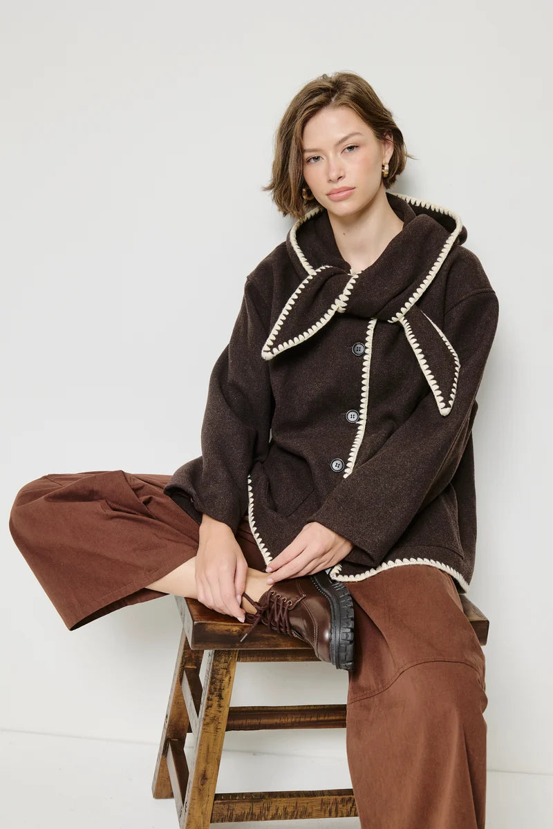 Marlow Whipstitch Scarf Jacket