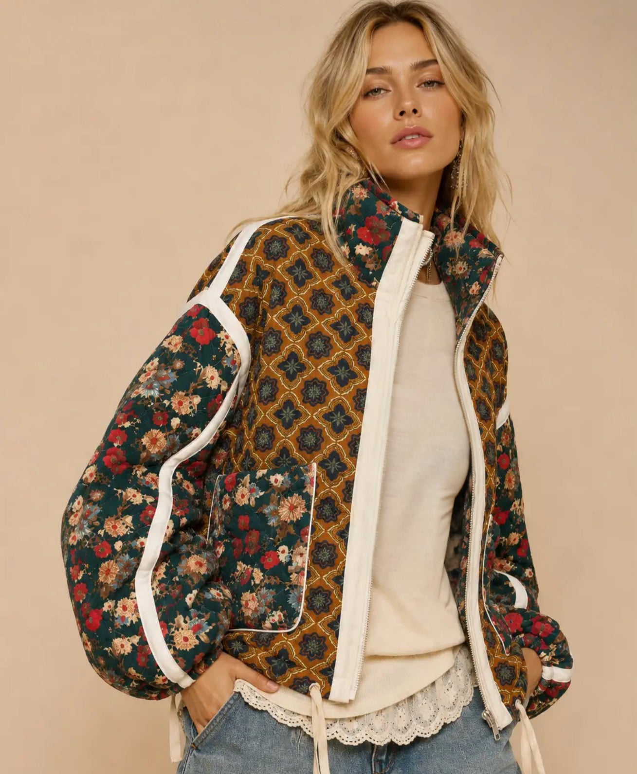 Kyle Patchwork Quilted Jacket